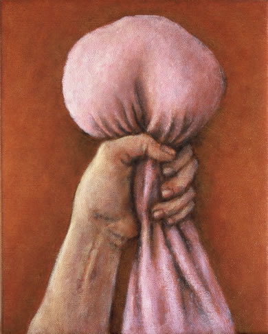 holding onto the unknown (2002) oil on linen